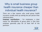 Individual VS Group Health Insurance Plan NC by IBA