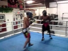 berthin rousseau sparring with berto pro boxing