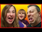 Salty Milk Surprise Prank on Dad by Girls - Kids and Baby Fun - Monster High Toddler