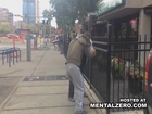 Little Guy Hits a Man in the Balls Repeatedly During a Citizens Arrest