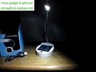 Solar USB Powered 4-LED White Light Flexible Table Lamp