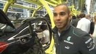 Lewis Hamilton at the Mercedes-Benz S-Class Production Line